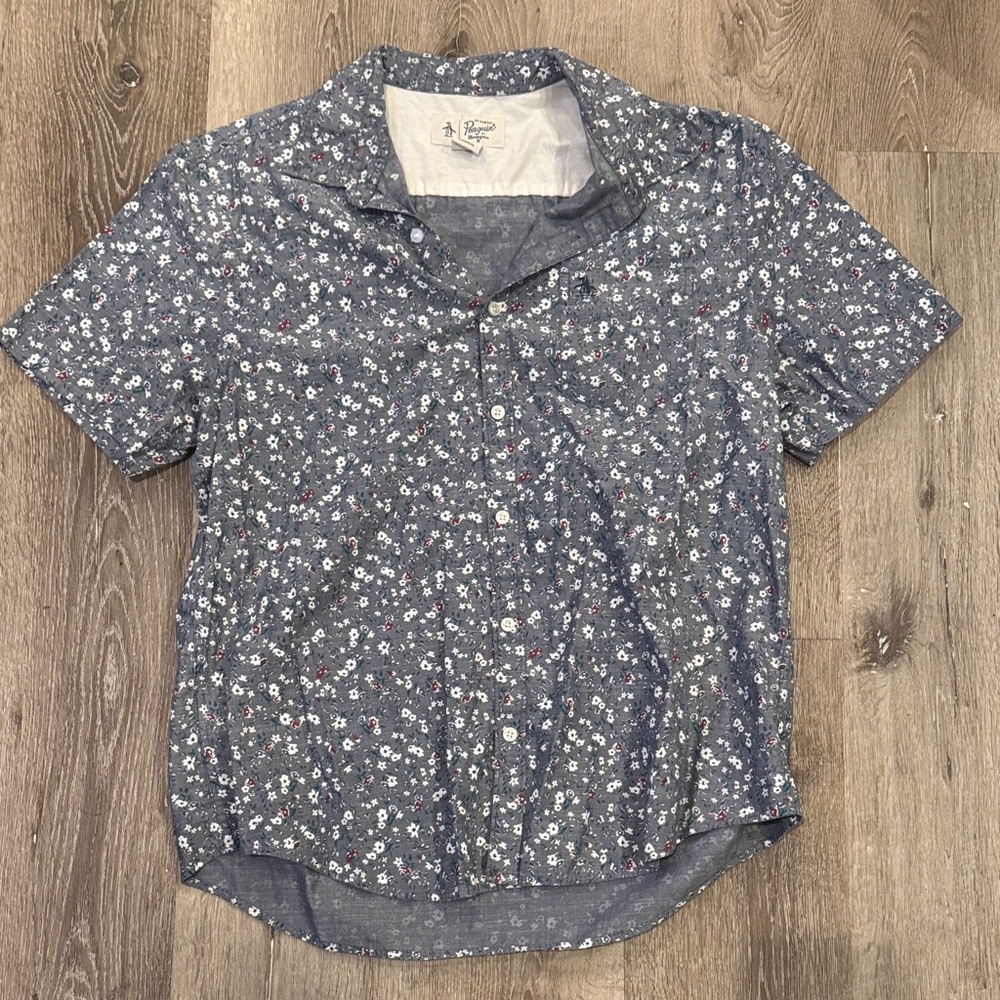 Floral Short Sleeve Button-Up Shirt
